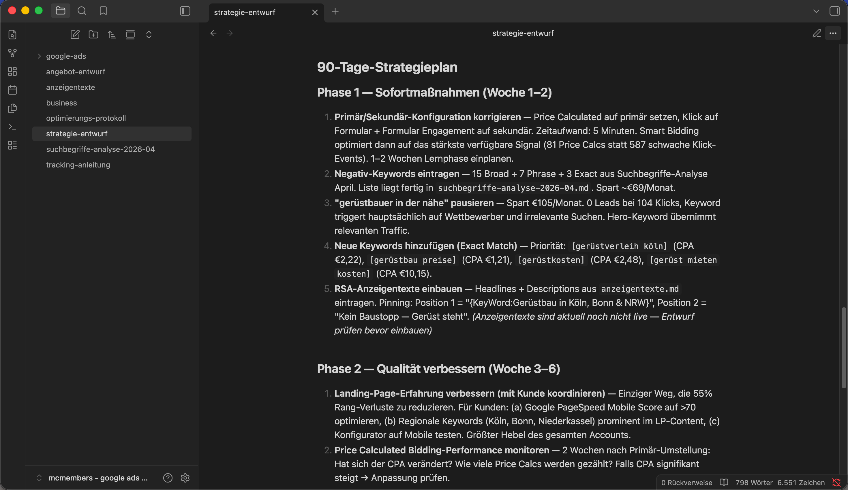 KI-Assistent — 90-Tage Strategieplan