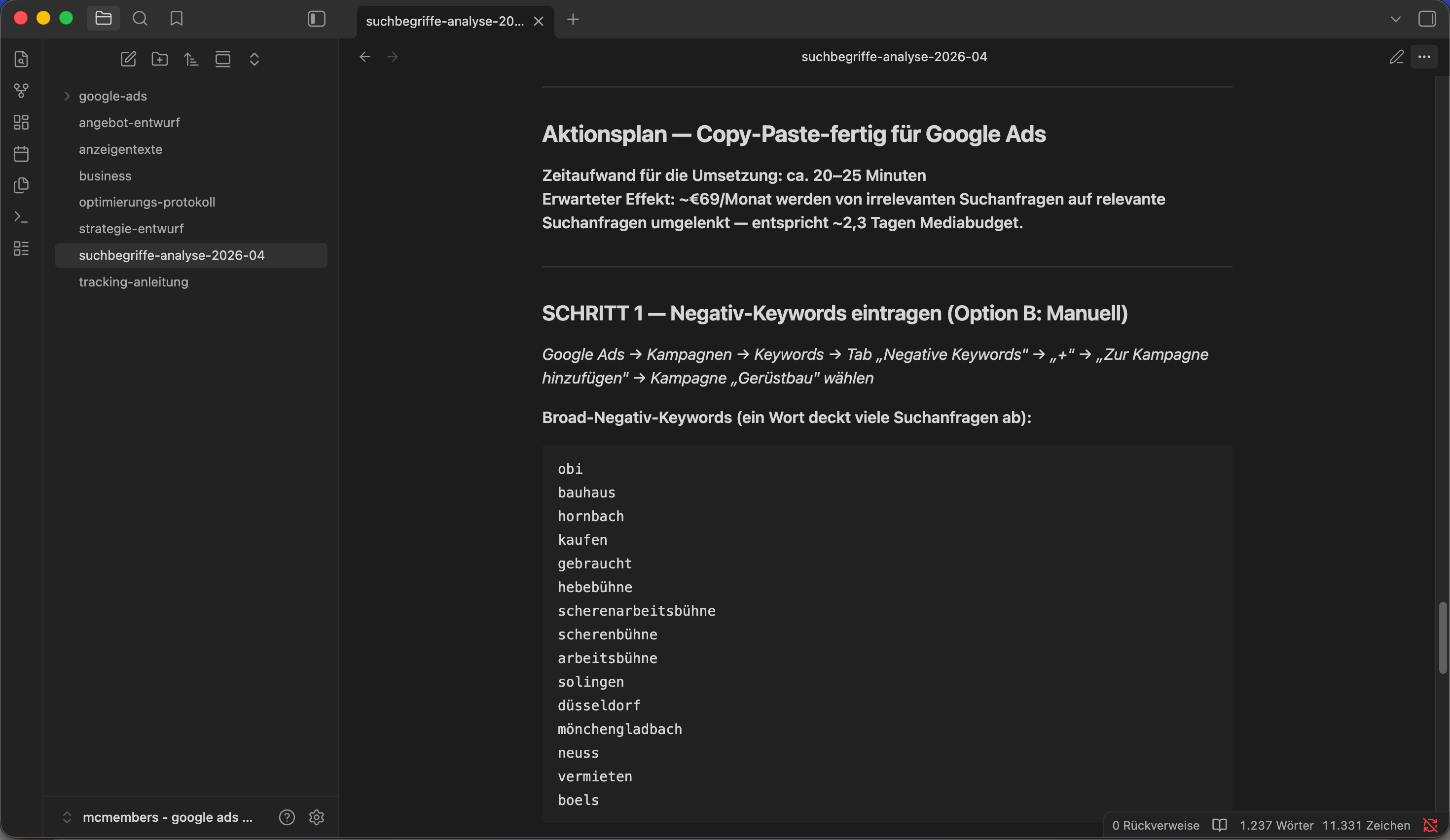 KI-Assistent — Suchanfragen analysieren